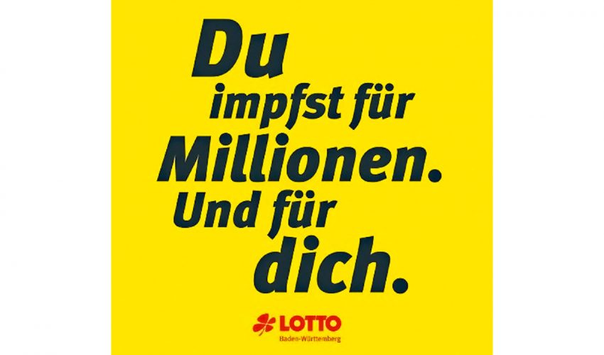 Impfkampagne von Lotto Baden-Württemberg