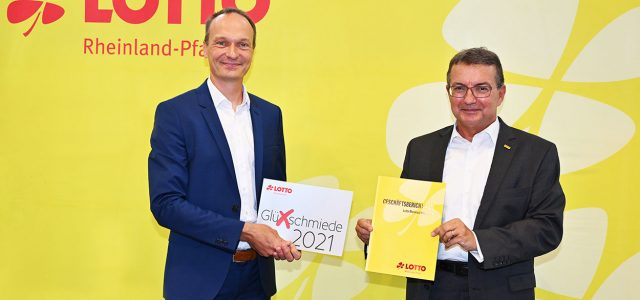 Lotto Rheinland-Pfalz Geschäftsführer Jürgen Häfner rechts, Dr. Stephan