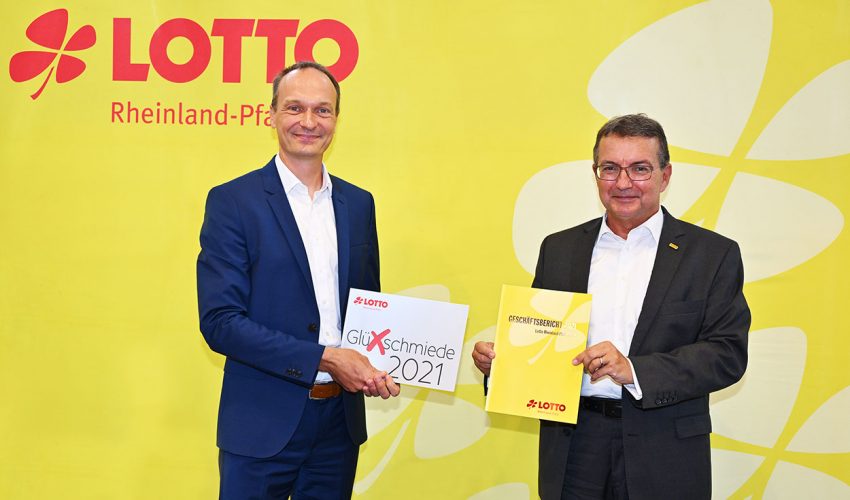 Lotto Rheinland-Pfalz Geschäftsführer Jürgen Häfner rechts, Dr. Stephan