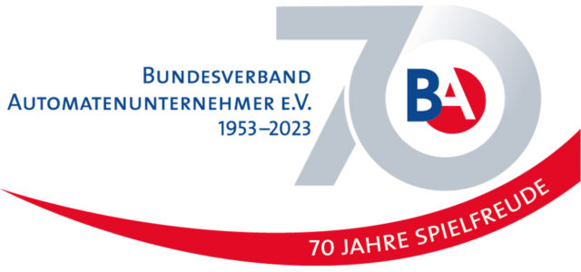 70 Jahre BA Bundesverband Automatenunternehmer Jubiläum Logo Spielfreude Fest